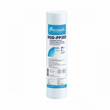 Cartus filtrant dual polipropilena 10   Ecosoft pentru eliminarea sedimentelor