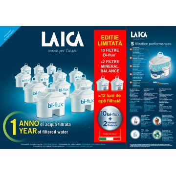 Pachet 10 cartuse filtrante Bi-flux + 2 Mineral Balance
