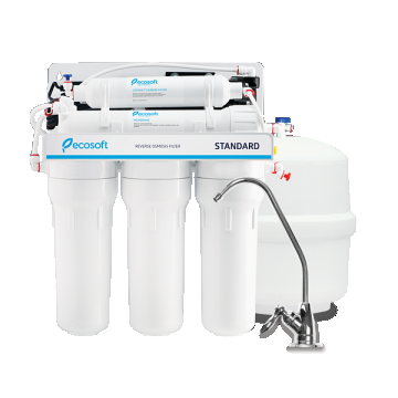 Purificator apa cu osmoza inversa Ecosoft in 6 trepte si pompa booster