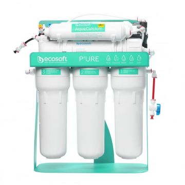 Purificator cu osmoza inversa Ecosoft P URE AquaCalcium 75GPD cu pompa booster si cadru metalic