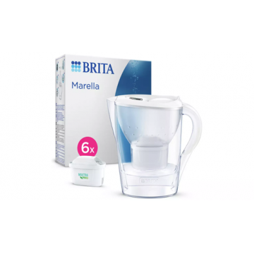 Cana filtranta Brita Marella Cool Maxtra + 6 filtre Maxtra Pro All-In-1 (Alb)
