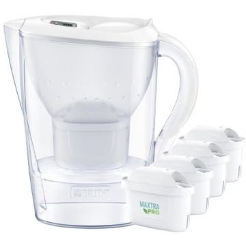 Cana pentru filtrarea apei BRITA Marella XL, 3.5 L + 4 filtre Maxtra PRO (Alb)