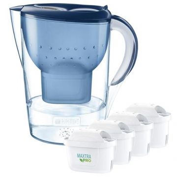 Cana pentru filtrarea apei BRITA Marella XL, 3.5 L + 4 filtre Maxtra PRO Pure Performance (Albastru)