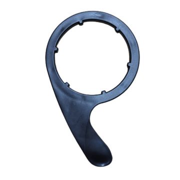 Cheie de strangere cu diametrul interior de 10 cm, pentru carcase de 10", 6 zone de prindere, model cu maner curbat