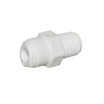 Conector drept, 1/4" filet ext. x 3/8" furtun