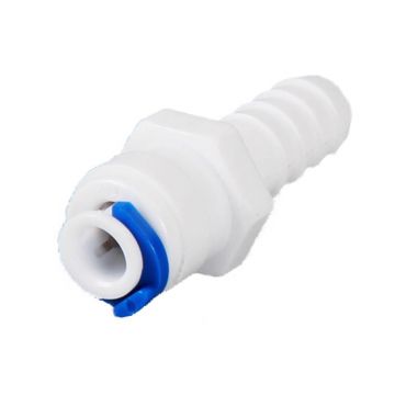 Conector drept, 1/4" furtun (6 mm) x 10 mm stem zimtat, cuplare cu mufa rapida pentru furtun de 6 mm