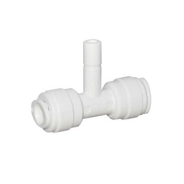 Conector T, 1/4" furtun (6 mm) x 1/4" stem (6 mm) x 1/4" furtun (6 mm), conectare cu mufa rapida pentru furtun de 6 mm