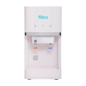 Dozator de apa compact, FILTRO Desk Q4-UV, 4 filtre rapide, membrana ultrafiltrare si lampa UV in bazin, alimentare directa de la retea cu kit inclus