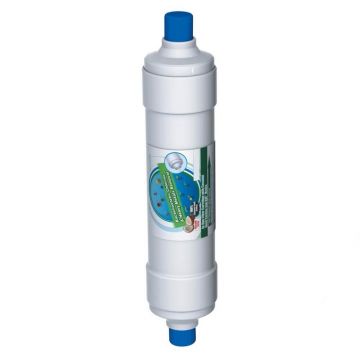 Filtru inline din carbune activat granular cu KDF, AquaFilter AICRO-4-QM, 12"2.5"