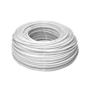 Furtun flexibil alb cu diametru de 5/16" (8 mm)