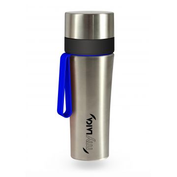 NOU: Sticlă filtrantă Sport myLaica, Inox, 0,55 litri, portabilă