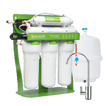 Osmoza inversa premium, Ecosoft Balance PRO, pompa de presiune, cadru metalic, 6 stadii, 75 GPD, remineralizare optima si eficienta ridicata
