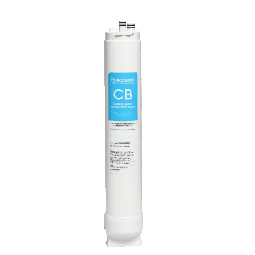 Postfiltru din carbune activat bloc, Ecosoft CHVCBDFRO, compatibil cu sistemul de osmoza inversa Ecosoft Cross90
