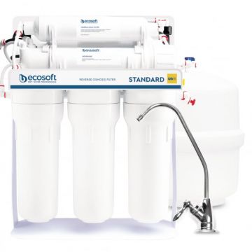 Purificator apa cu osmoza inversa Ecosoft cu mineralizare in 5 trepte si pompa booster