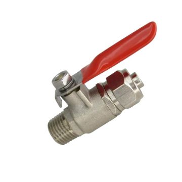 Robinet din alama cu filet de 1/4" si conectare furtun flexibil de 3/8"