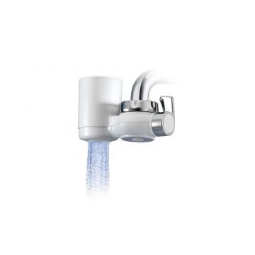 Sistem de filtrare apa Laica Genova HydroSmart, fixare pe robinet, 900 l, 2 functii (Alb)