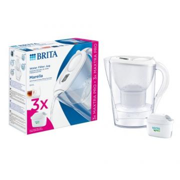 Starter pack BRITA Marella 2.4 L + 3 filtre Maxtra PRO (Alb)