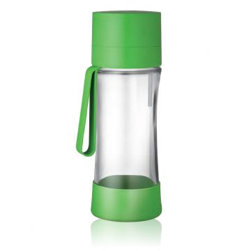 Sticlă filtrantă Sport myLaica, din sticlă, 0,50 litri, portabilă, Verde