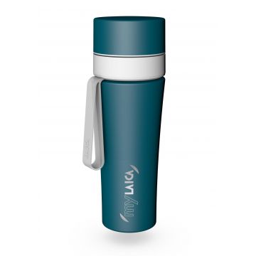 Sticlă filtrantă Sport myLaica, Inox, 0,55 litri, portabilă,