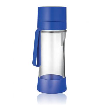Sticlă filtrantă Sport myLaica, Sticlă, 0,50 litri, portabilă, Albastru
