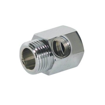 Teu cromat, 1/2" filet ext x 1/4" filet int. x 1/2" filet ext.