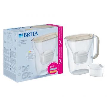 Cana filtranta BRITA Style 2,4 L + 2 filtre Maxtra Pro (Bej)
