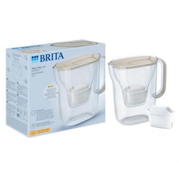 Cana filtranta BRITA Style 2,4 L Maxtra Pro, 1 cartus filtrant (Bej)