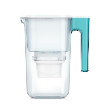 Cana filtranta de apa Aqua Optima Perfect Pour, albastru, 2,4 litri