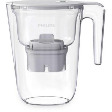 Cana filtrare apa Philips Micro X-Clean AWP2935WHT/58, 2.6 l, 1.5 l apa filtrata, 0.3 l/min (Alb/Transparent)