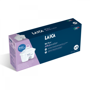 Cartuse filtranta Laica Alkawater, formula speciala, 3 buc/pachet, compatibil Brita
