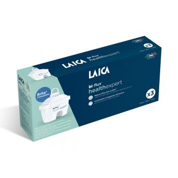Cartuse filtrante Laica Bi-Flux HealthExpert, formula speciala, 3 buc/pachet, compatibil Brita