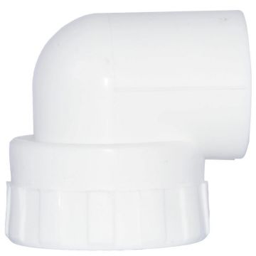 Cot PPR 90°, filet interior, 32 mm x 1", alb