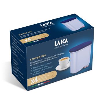 Filtre de apa Laica Coffee Pro pentru espressoare Philips si Saeco, 4 buc/pachet