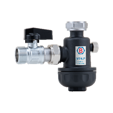 Filtru antimagnetita Barberi V74.P, corp compact cu robinet inchidere