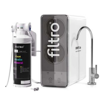 Osmoza inversa direct flow, FILTRO INFINITY Lite DF600-ALK3, debit mare de 600GPD, fara bazin, pompa booster, cartuse cu sistem twist
